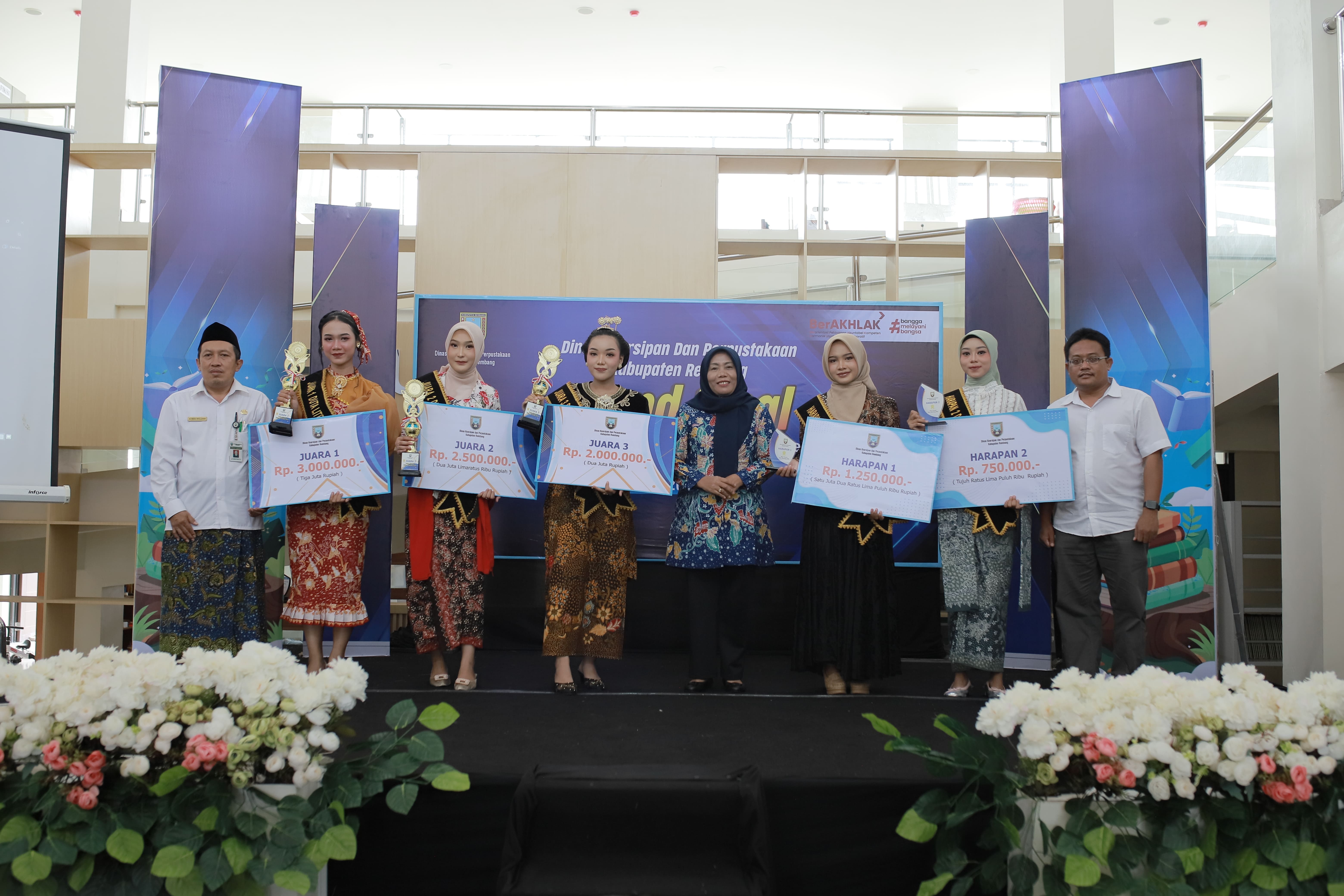 Grand Final Pemilihan Duta Literasi Kabupaten Rembang Tahun 2025 Sukses Diselenggarakan